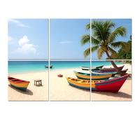 6 Pack Acoustic Foam Panels Sound Proofing Panels Puerto Rico Crash Beach Boats Horizontal Acoustic Wall Panel Soundproofing for Livingroom Nursery Room 72"x48" Home Decor