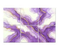 6 Pack Acoustic Foam Panels Sound Proofing Panels Purple gold abstract marble liquid ink art painting paper Acoustic Wall Panel Soundproofing for Livingroom Nursery Room Decor