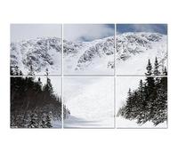 6 Pack Acoustic Foam Panels Sound Proofing Panels ravine white mountain national forest skiings Acoustic Wall Panel Soundproofing for Livingroom Nursery Room 72"x48" Home Decor