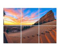 6 Pack Acoustic Foam Panels Sound Proofing Panels red rocks sunrise denver pictures royalty free photos Acoustic Wall Panel Soundproofing for Livingroom Nursery Room 72"x48"-180x120cm-(WxH) Home Decor