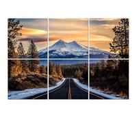 6 Pack Acoustic Foam Panels Sound Proofing Panels Road to Mount Shasta California Acoustic Wall Panel Soundproofing for Livingroom Nursery Room 72"x48"-180x120cm-(WxH) Home Decor
