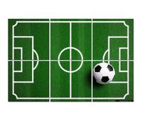 6 Pack Acoustic Foam Panels Sound Proofing Panels Soccer Field Football Field White Field Markings Green Grass Acoustic Wall Panel Soundproofing for Livingroom Nursery Room 72"x48" Home Decor