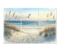 6 Pack Acoustic Foam Panels Sound Proofing Panels Summer Melody Coastal Ocean Abstract Seascape Beach Modern Acoustic Wall Panel Soundproofing for Livingroom Nursery Room 72"x48" Home Decor