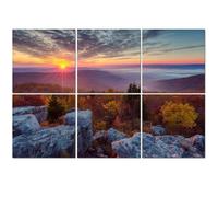 6 Pack Acoustic Foam Panels Sound Proofing Panels Sunrise Allegheny Mountains West Virginia Acoustic Wall Panel Soundproofing for Livingroom Nursery Room 72"x48" Home Decor