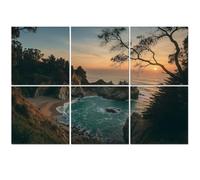 6 Pack Acoustic Foam Panels Sound Proofing Panels Sunset Big Sur Monterey California Acoustic Wall Panel Soundproofing for Livingroom Nursery Room 72"x48" Home Decor