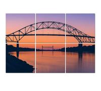 6 Pack Acoustic Foam Panels Sound Proofing Panels Tidal Change under Borne Bridge Cape Cod Canal Acoustic Wall Panel Soundproofing for Livingroom Nursery Room 72"x48" Home Decor