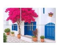 6 Pack Acoustic Foam Panels Sound Proofing Panels Traditional greek village Paros island Greece Acoustic Wall Panel Soundproofing for Livingroom Nursery Room 72"x48" Home Decor