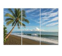 6 Pack Acoustic Foam Panels Sound Proofing Panels Tropical Beach Ocean Waves Coastal Oceanic Blue Sky Sea Acoustic Wall Panel Soundproofing for Livingroom Nursery Room 72"x48" Home Decor