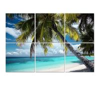6 Pack Acoustic Foam Panels Sound Proofing Panels tropical paradise beach Acoustic Wall Panel Soundproofing for Livingroom Nursery Room 72"x48" Home Decor