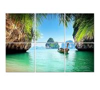 6 Pack Acoustic Foam Panels Sound Proofing Panels tropical sea rocks Acoustic Wall Panel Soundproofing for Livingroom Nursery Room 72"x48" Home Decor