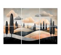 6 Pack Acoustic Foam Panels Sound Proofing Panels Venetian Garden Stylized Mountain Ranges Symmetrical Cloud Acoustic Wall Panel Soundproofing for Livingroom Nursery Room 72"x48" Home Decor