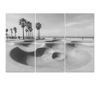 6 Pack Acoustic Foam Panels Sound Proofing Panels Venice Beach Skate Park White Acoustic Wall Panel Soundproofing for Livingroom Nursery Room 72"x48" Home Decor