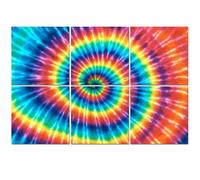 6 Pack Acoustic Foam Panels Sound Proofing Panels vibrant tie dye green red pictures royalty free photos Acoustic Wall Panel Soundproofing for Livingroom Nursery Room 72"x48" Home Decor