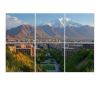 6 Pack Acoustic Foam Panels Sound Proofing Panels view city yerevan capital armenia two peaks Acoustic Wall Panel Soundproofing for Livingroom Nursery Room 72"x48"-180x120cm-(WxH) Home Decor