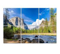 6 Pack Acoustic Foam Panels Sound Proofing Panels View El Capitan Half Yosemite National Park Acoustic Wall Panel Soundproofing for Livingroom Nursery Room 72"x48" Home Decor