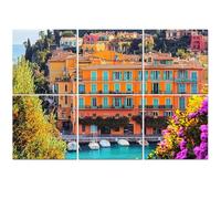 6 Pack Acoustic Foam Panels Sound Proofing Panels Villefranche sur mer village France Acoustic Wall Panel Soundproofing for Livingroom Nursery Room 72"x48" Home Decor