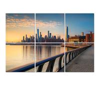 6 Pack Acoustic Foam Panels Sound Proofing Panels West side skyline viewed from Hoboken New Jersey Acoustic Wall Panel Soundproofing for Livingroom Nursery Room 72"x48" Home Decor