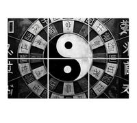 6 Pack Acoustic Foam Panels Sound Proofing Panels Yin Yang Chinese Artwork Yin Yang Symbol Chinese Zodiac I Acoustic Wall Panel Soundproofing for Livingroom Nursery Room 72"x48" Home Decor