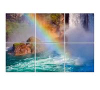 6 Pack Acoustic Foam Panels Sound Proofing Rainbow crossing Niagara River American Falls behind Acoustic Wall Panel Soundproofing for Livingroom Nursery Room 180x120cm Home Decor