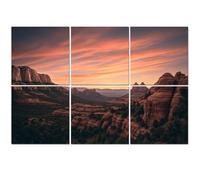 6 Pack Acoustic Foam Panels Sound Proofing Red Rocks Sunset Sedona Acoustic Wall Panel Soundproofing for Livingroom Nursery Room 180x120cm Home Decor