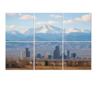 6 Pack Acoustic Foam Panels Sound Proofing rocky mountains front homes downtown denver colorado Acoustic Wall Panel Soundproofing for Livingroom Nursery Room 180x120cm Home Decor