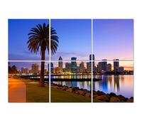 6 Pack Acoustic Foam Panels Sound Proofing San Diego downtown skyline palm tree dawn Acoustic Wall Panel Soundproofing for Livingroom Nursery Room 180x120cm Home Decor