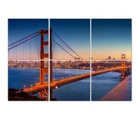 6 Pack Acoustic Foam Panels Sound Proofing San Francisco skyline Oakland Bay Bridge sunset Acoustic Wall Panel Soundproofing for Livingroom Nursery Room 180x120cm Home Decor