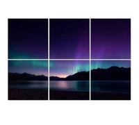 6 Pack Acoustic Foam Panels Sound Proofing Southern Lights Lake Te Anau Acoustic Wall Panel Soundproofing for Livingroom Nursery Room 180x120cm Home Decor