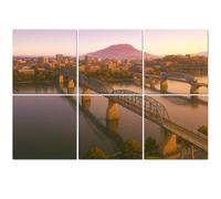 6 Pack Acoustic Foam Panels Sound Proofing Sunrise comes to Lookout Mountain standing behind Downtown Chattanooga Acoustic Wall Panel Soundproofing for Livingroom Nursery Room 180x120cm Home Decor