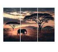 6 Pack Acoustic Foam Panels Sound Proofing Wild African elephant savannah National Park Acoustic Wall Panel Soundproofing for Livingroom Nursery Room 180x120cm Home Decor