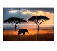 6 Pack Acoustic Foam Panels Sound Proofing Wild African elephant savannah Serengeti National Acoustic Wall Panel Soundproofing for Livingroom Nursery Room 180x120cm Home Decor