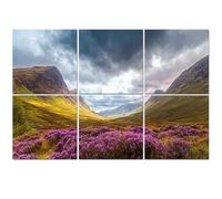 6 Pack Acoustic Wall Panels Sound Absorbing Wall Art acoustic foam beautiful landscape Glen Coe Scottish Highlands 72"x48" Sound Proofing Panels for walls Decorative Noise Dampening