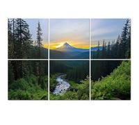 6 Pack Acoustic Wall Panels Sound Absorbing Wall Art acoustic foam beautiful vista mount hood oregon prettys pictures 72"x48" Sound Proofing Panels for walls Decorative Noise Dampening