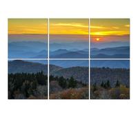 6 Pack Acoustic Wall Panels Sound Absorbing Wall Art acoustic foam Blue Ridge Parkway Autumn Sunset Appalachian Mountains 72"x48" Sound Proofing Panels for walls Decorative Noise Dampening