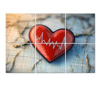 6 Pack Acoustic Wall Panels Sound Absorbing Wall Art acoustic foam cardiogram heart cardiology charts pictures 72"x48" Sound Proofing Panels for walls Decorative Noise Dampening