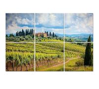 6 Pack Acoustic Wall Panels Sound Absorbing Wall Art acoustic foam Chianti hills vineyards cypress Tuscan Landscape between 72"x48" Sound Proofing Panels for walls Decorative Noise Dampening
