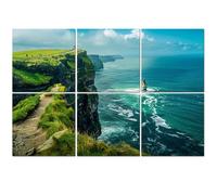 6 Pack Acoustic Wall Panels Sound Absorbing Wall Art acoustic foam Cliffs Moher Ireland 72"x48" Sound Proofing Panels for walls Decorative Noise Dampening