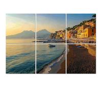 6 Pack Acoustic Wall Panels Sound Absorbing Wall Art acoustic foam coast town campania italy positanos 72"x48" Sound Proofing Panels for walls Decorative Noise Dampening