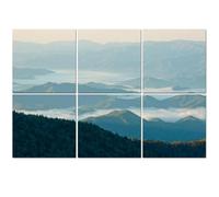 6 Pack Acoustic Wall Panels Sound Absorbing Wall Art acoustic foam Dawn fog lays valley Smokies 72"x48" Sound Proofing Panels for walls Decorative Noise Dampening