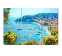 6 Pack Acoustic Wall Panels Sound Absorbing Wall Art acoustic foam Harbour Villefranche sur Mer 72"x48" Sound Proofing Panels for walls Decorative Noise Dampening