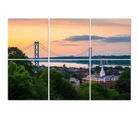 6 Pack Acoustic Wall Panels Sound Absorbing Wall Art acoustic foam Hudson Valley NY Walkway Hudson 72"x48" Sound Proofing Panels for walls Decorative Noise Dampening