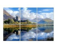 6 Pack Acoustic Wall Panels Sound Absorbing Wall Art acoustic foam Kilchurn Castle Ruins Loch Awe Scotland 72"x48" Sound Proofing Panels for walls Decorative Noise Dampening