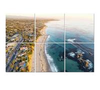 6 Pack Acoustic Wall Panels Sound Absorbing Wall Art acoustic foam Laguna Beach Orange County Southern California 72"x48" Sound Proofing Panels for walls Decorative Noise Dampening