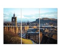 6 Pack Acoustic Wall Panels Sound Absorbing Wall Art acoustic foam looking edinburgh old town to arthurs seat scotland 72"x48" Sound Proofing Panels for walls Decorative Noise Dampening