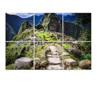 6 Pack Acoustic Wall Panels Sound Absorbing Wall Art acoustic foam Machu Picchu Peru 72"x48" Sound Proofing Panels for walls Decorative Noise Dampening