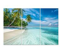 6 Pack Acoustic Wall Panels Sound Absorbing Wall Art acoustic foam Maldives Tropical Island 72"x48" Sound Proofing Panels for walls Decorative Noise Dampening