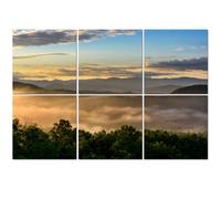 6 Pack Acoustic Wall Panels Sound Absorbing Wall Art acoustic foam Mountain View Sunrise Fog Valley 72"x48" Sound Proofing Panels for walls Decorative Noise Dampening