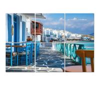 6 Pack Acoustic Wall Panels Sound Absorbing Wall Art acoustic foam Mykonos Greece Waterfront Little Venice Mykonos 72"x48" Sound Proofing Panels for walls Decorative Noise Dampening