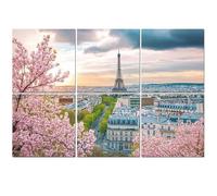 6 Pack Acoustic Wall Panels Sound Absorbing Wall Art acoustic foam Paris city springtime 72"x48" Sound Proofing Panels for walls Decorative Noise Dampening
