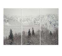 6 Pack Acoustic Wall Panels Sound Absorbing Wall Art acoustic foam ravine white mountain national forest skiings 72"x48" Sound Proofing Panels for walls Decorative Noise Dampening